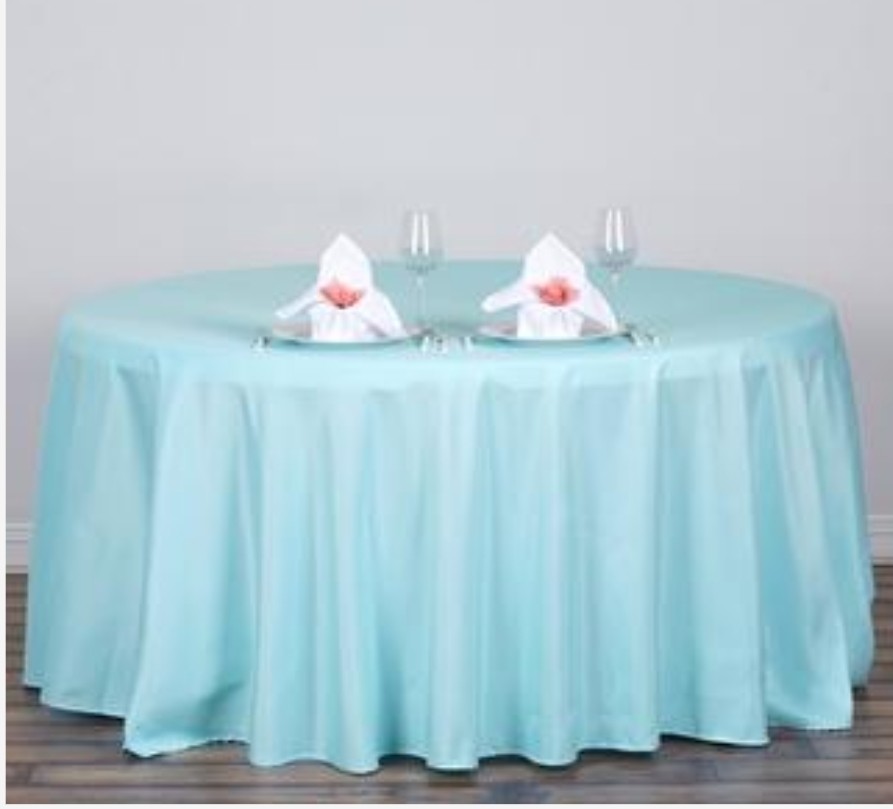 108 " Baby blue Tablecloth