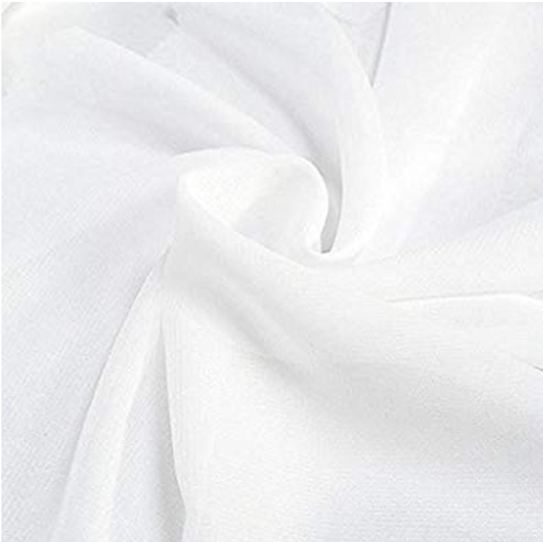 White chiffon fabric 5 yrds.