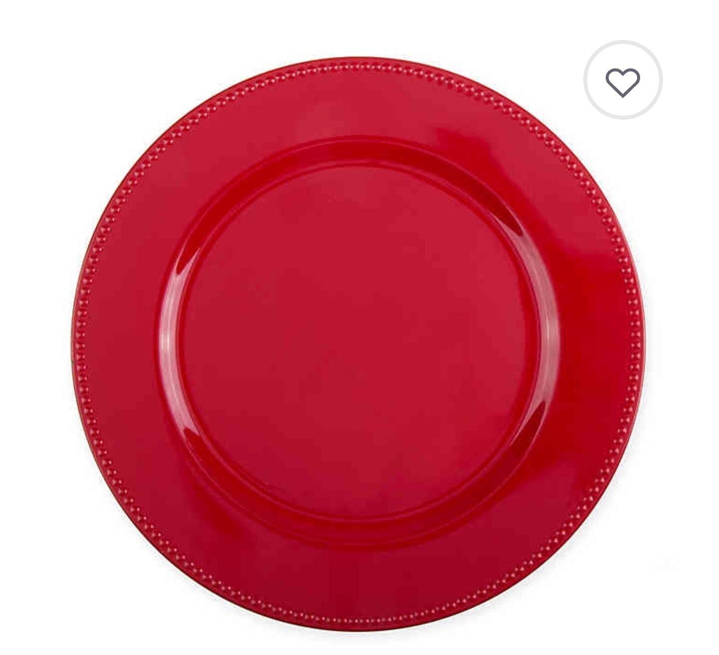 Red 13" Beaded Charger Plate