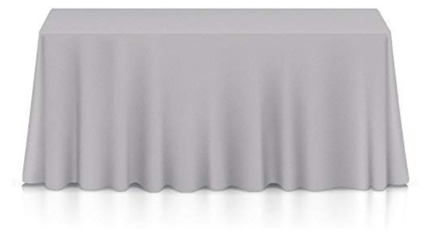 Grey Polyester tablecloth 90x 132