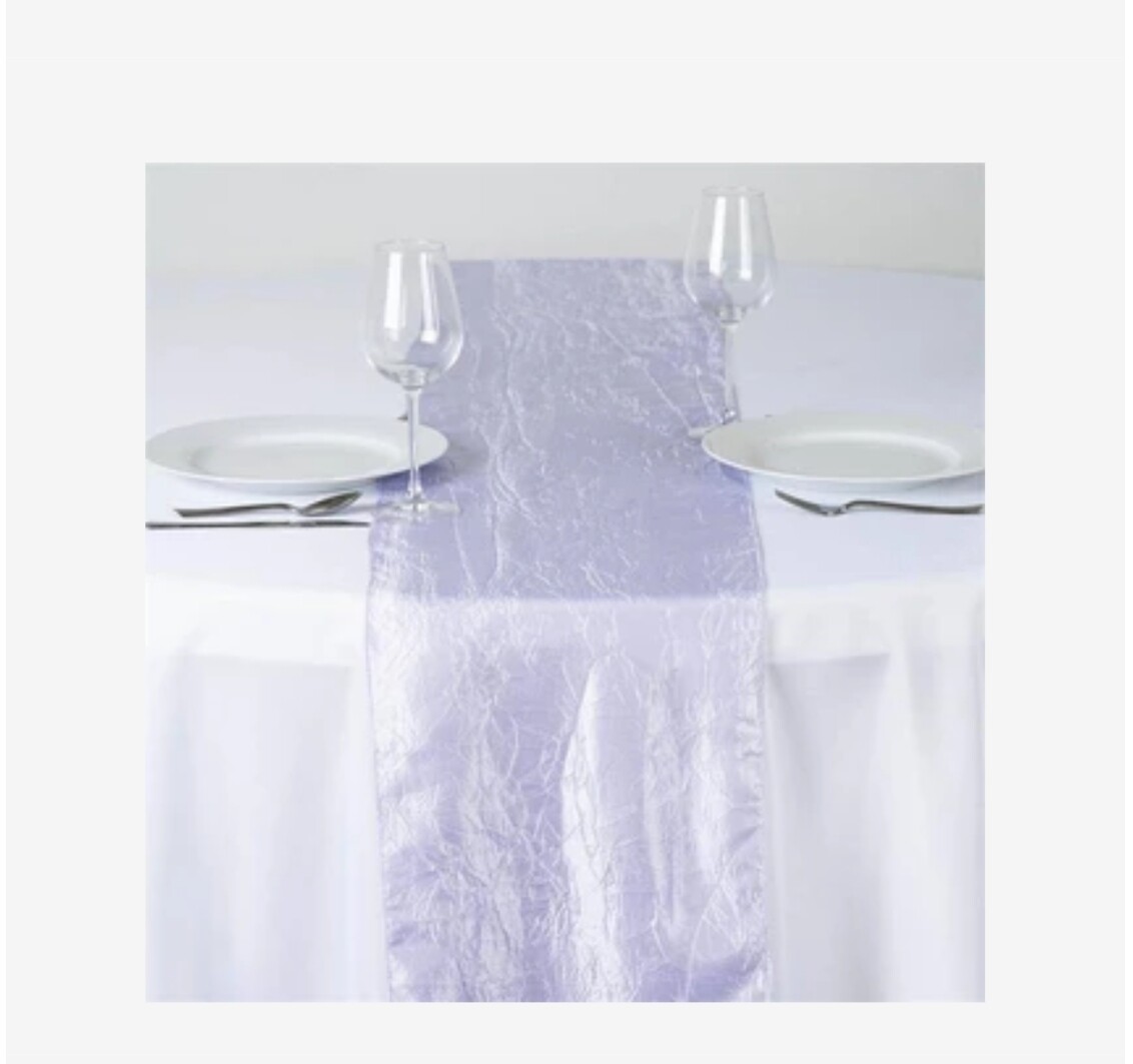 Lavender Taffeta Crinkle Crushed Runner