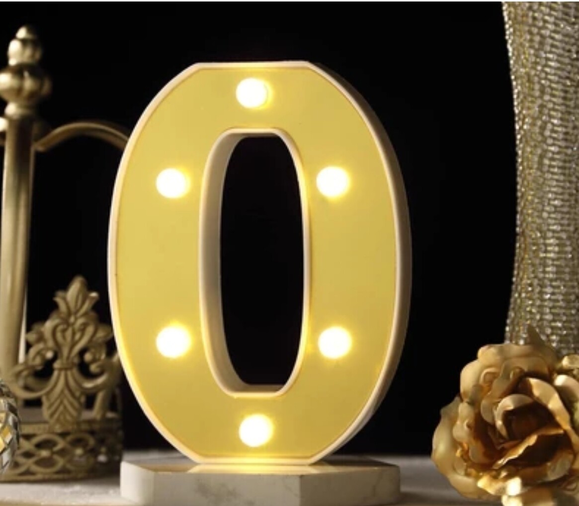 6" Marquee Letter O