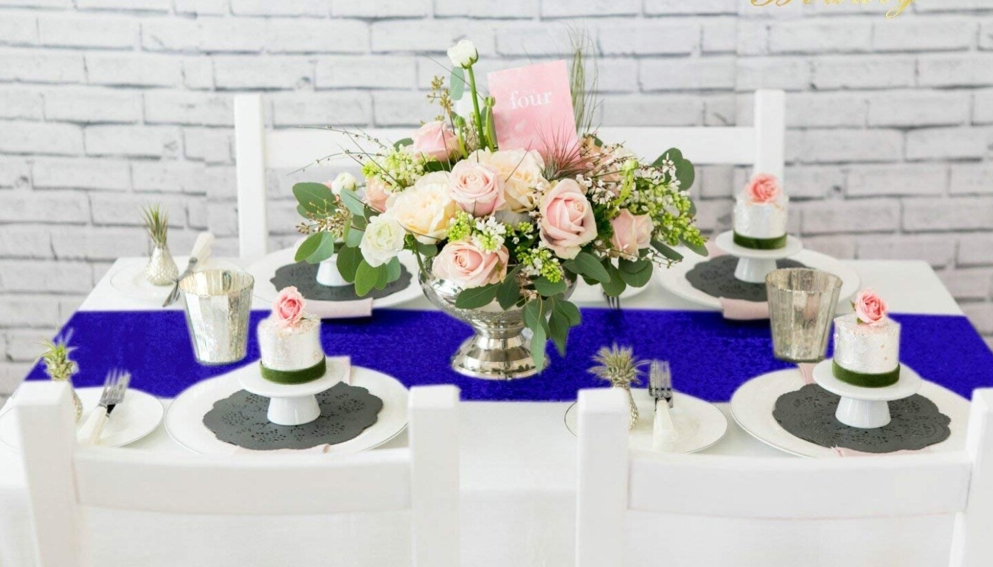 Royal Blue Sequin Runner