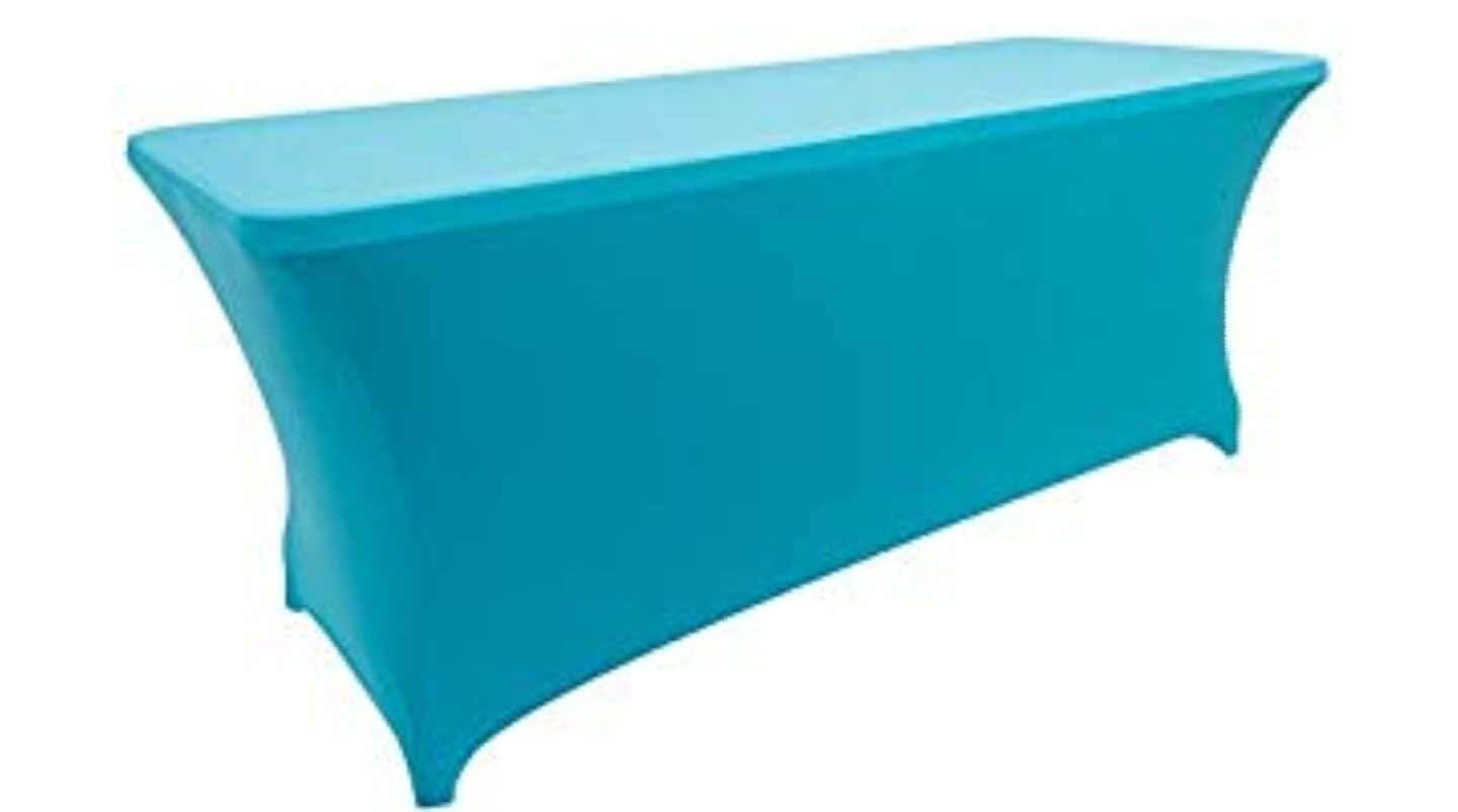 Lake Blue 8 ft. Spandex table cover