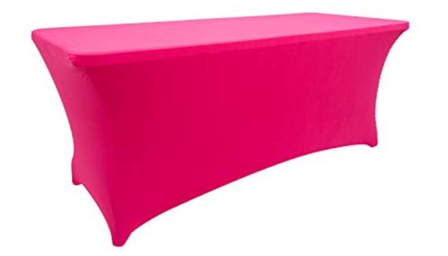 6ft Fuchsia Spandex Table Cover