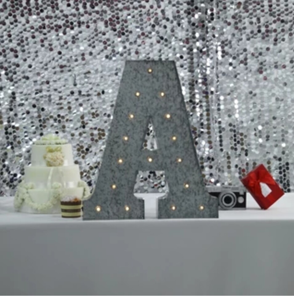 20" Marquee Letter A with 16 warm lights