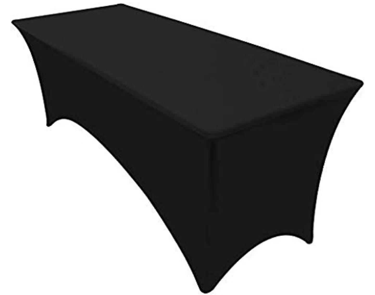 Black spandex 8 ft table cover