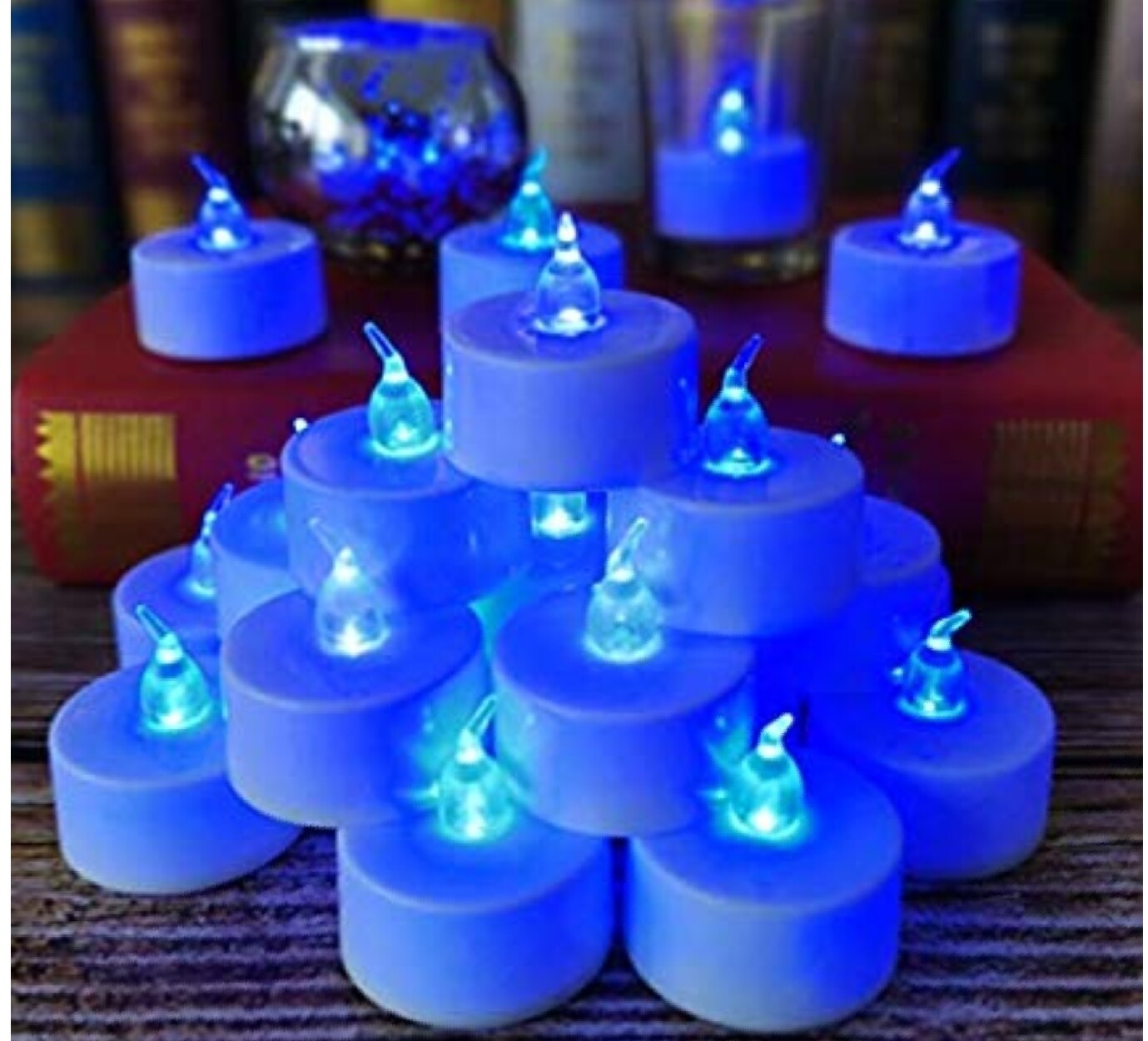 Royal Blue Led Tea lights (set of 24)