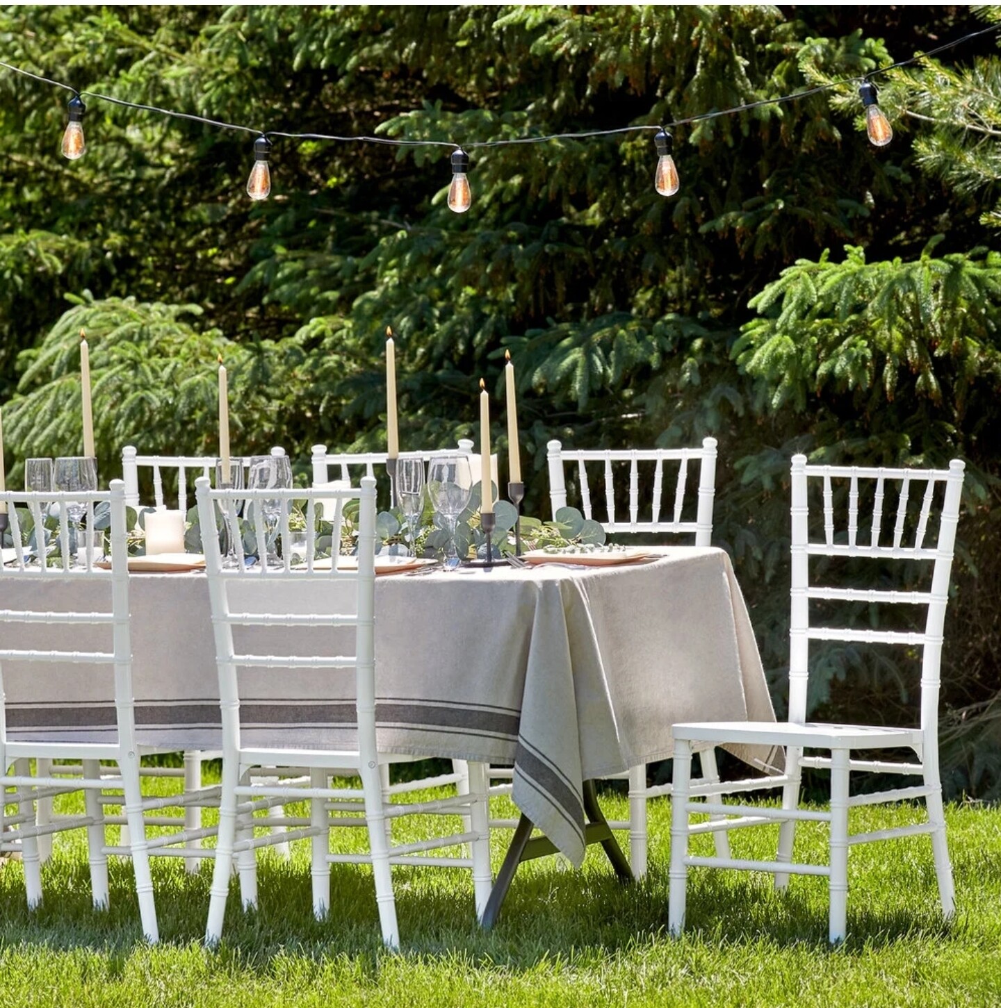 White Resin Stacking  Chiavari Chair