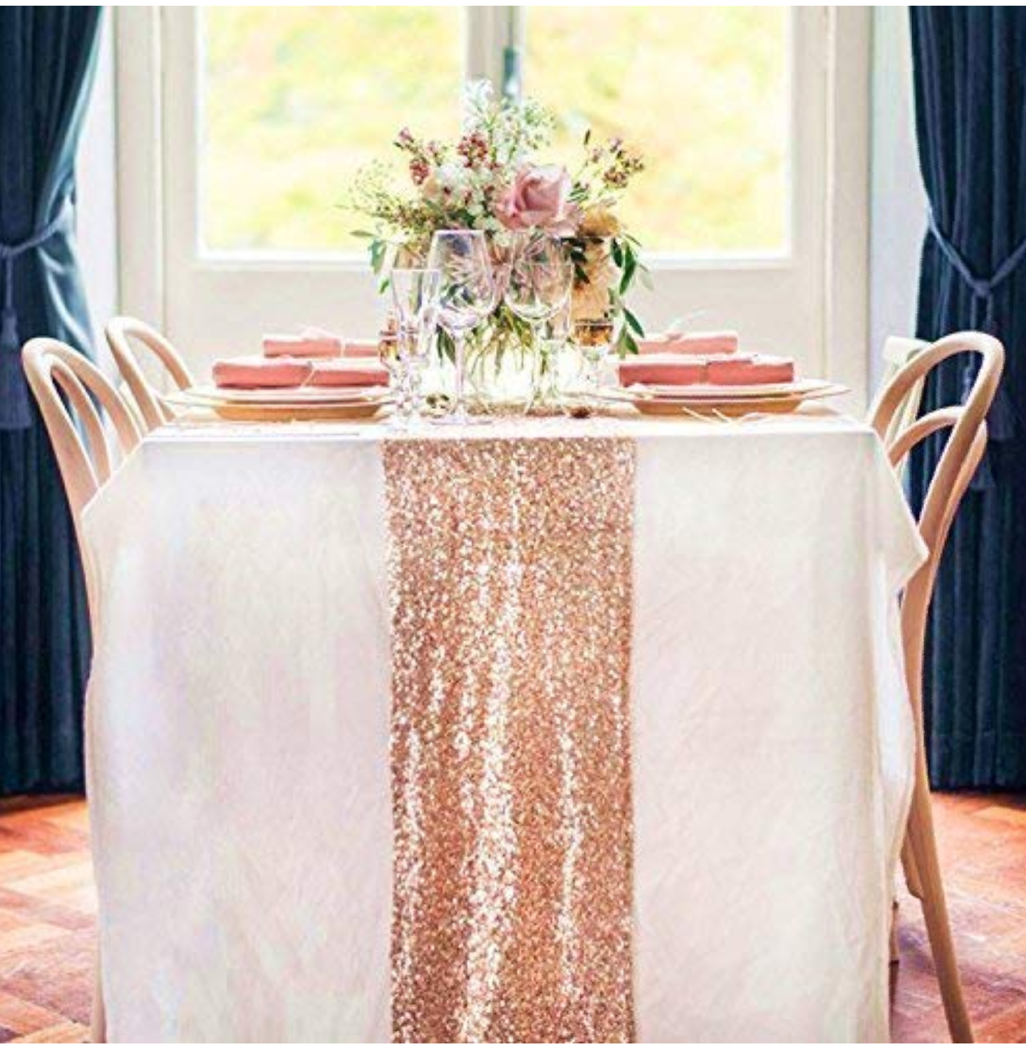Rose Gold Sequin Table Runner