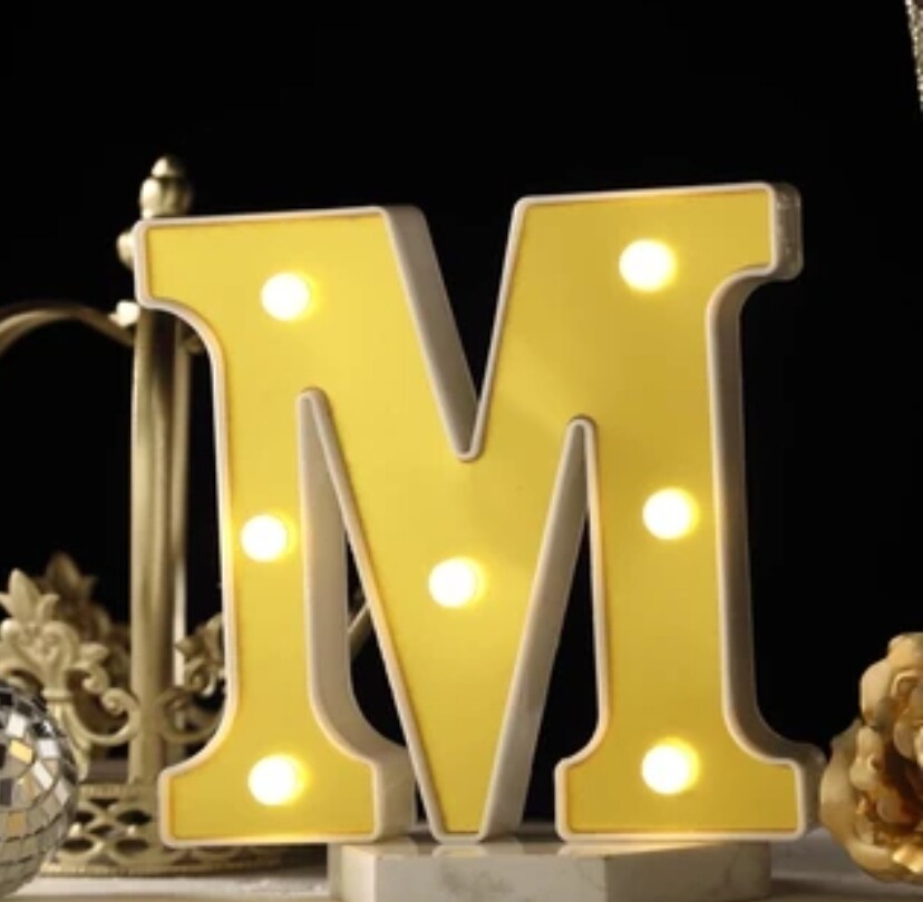 6" Marquee letter M