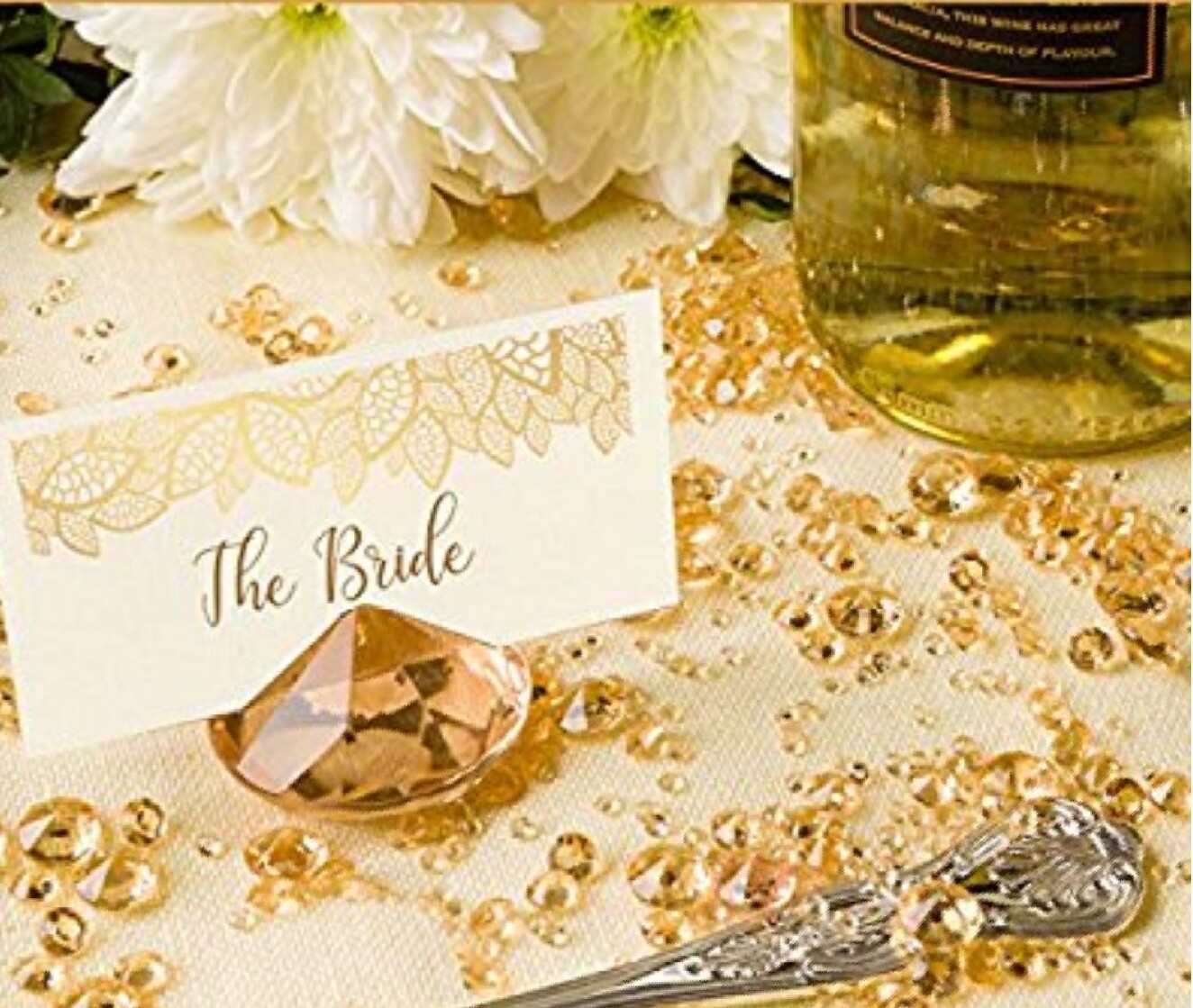 Gold Diamond table number holder (20)