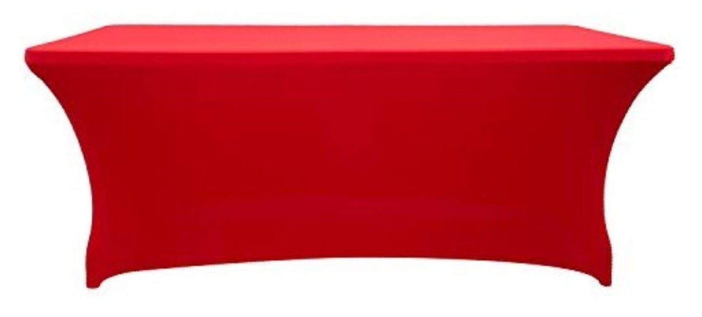 Red spandex 8ft Table cover