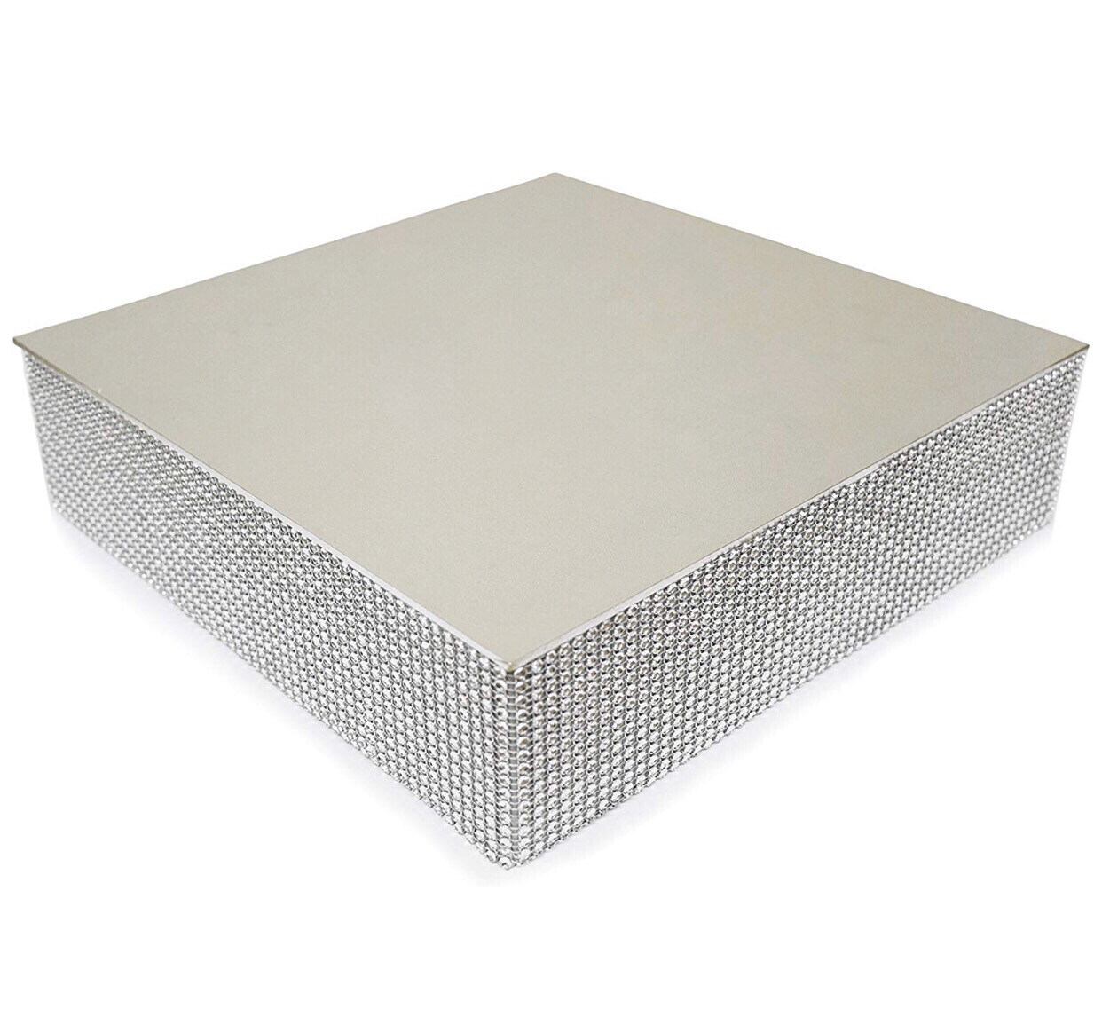 Silver Bling 18” Square Cake Stand