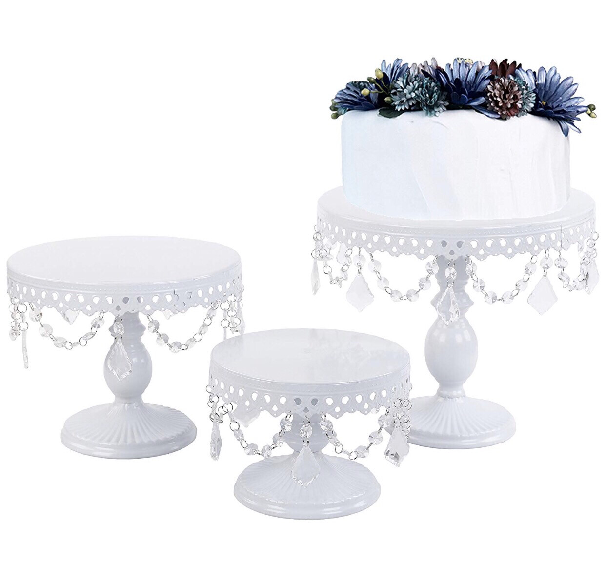 White Set Of 3 Cake Stands