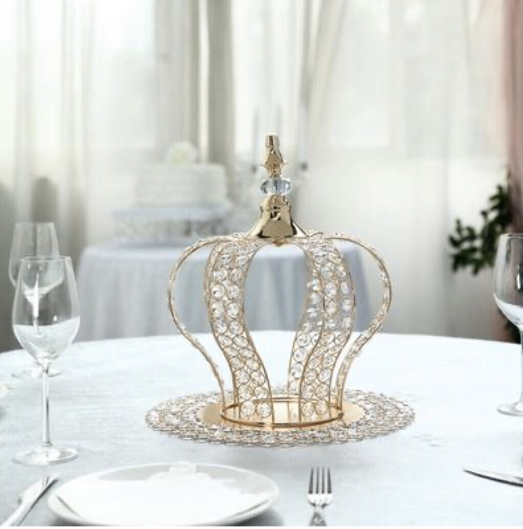Gold bejeweled Large crown