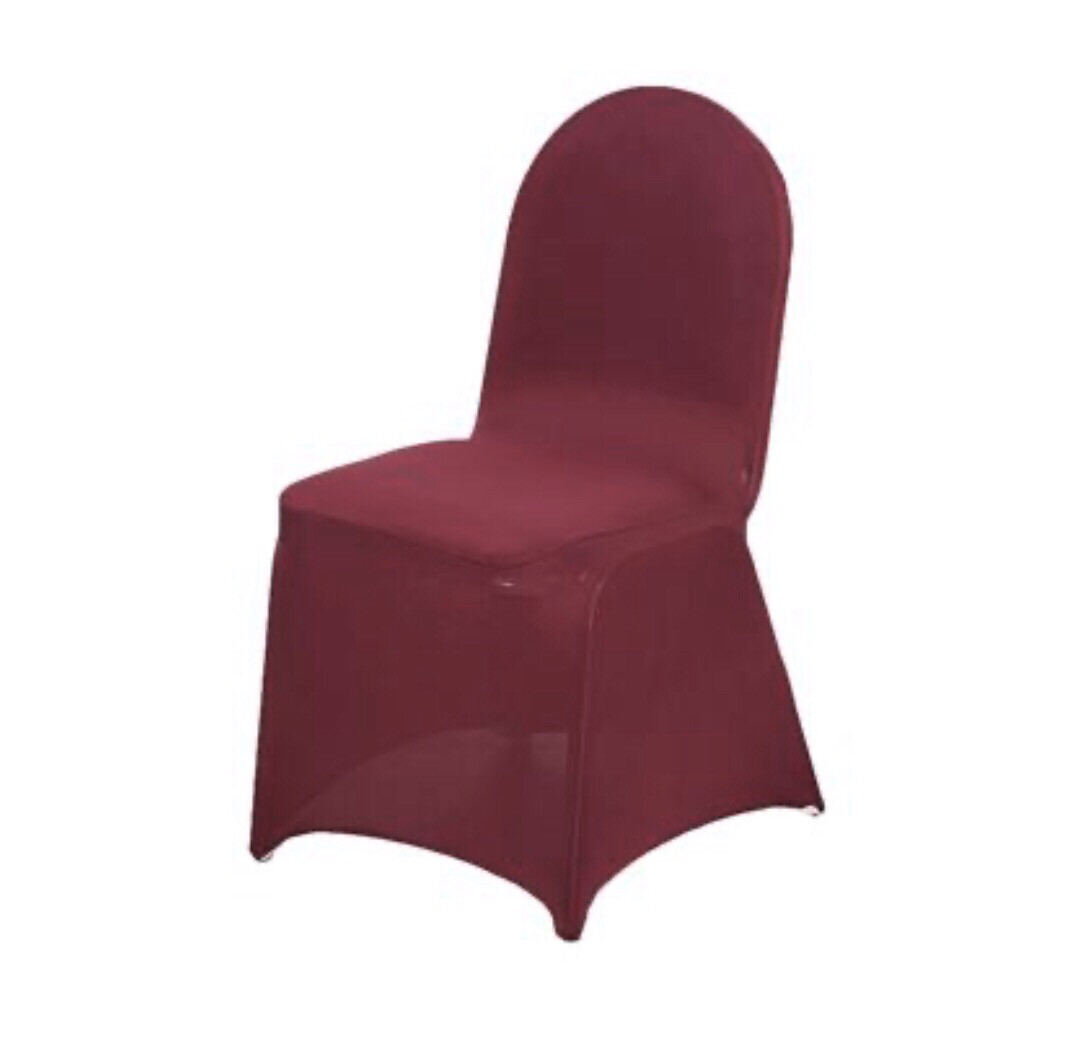 Burgundy Spandex Banquet Chair Cover