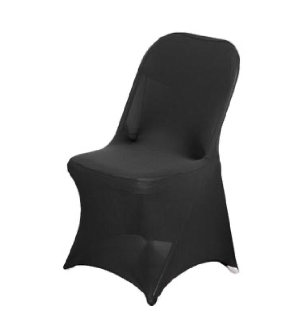 Black Spandex Folding Chair Cover