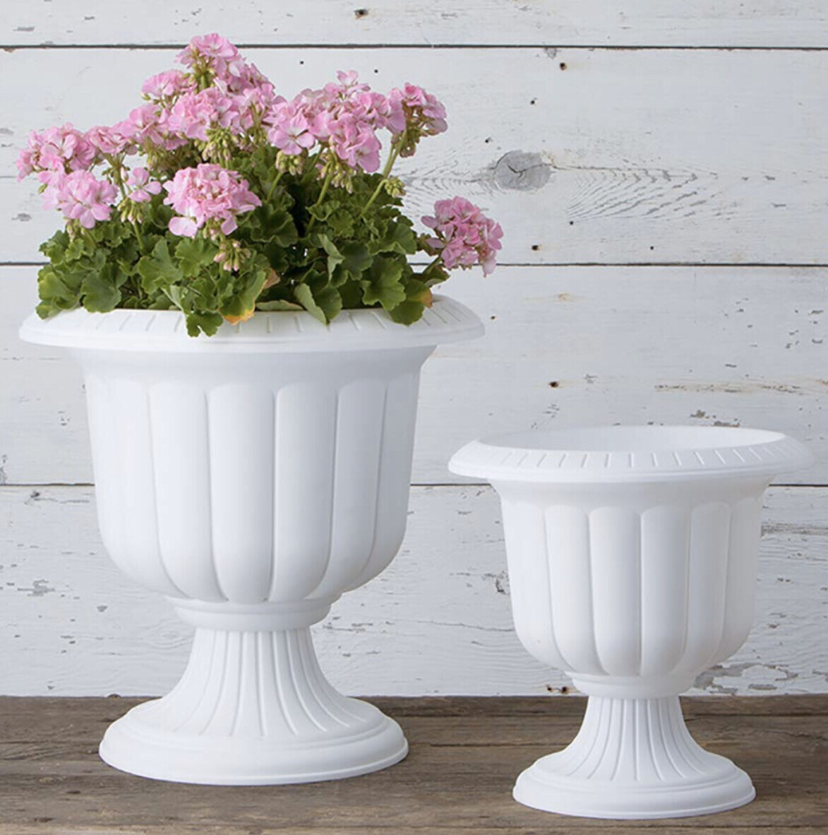 White Floor Planter