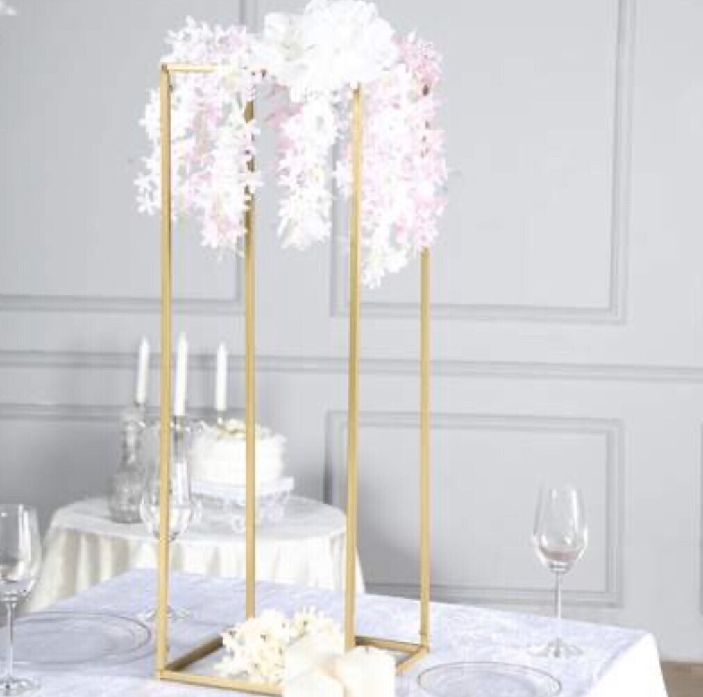 Gold Flower Stand 40 Inches Tall Each