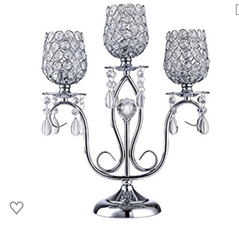 3 Arm Silver Candelabra