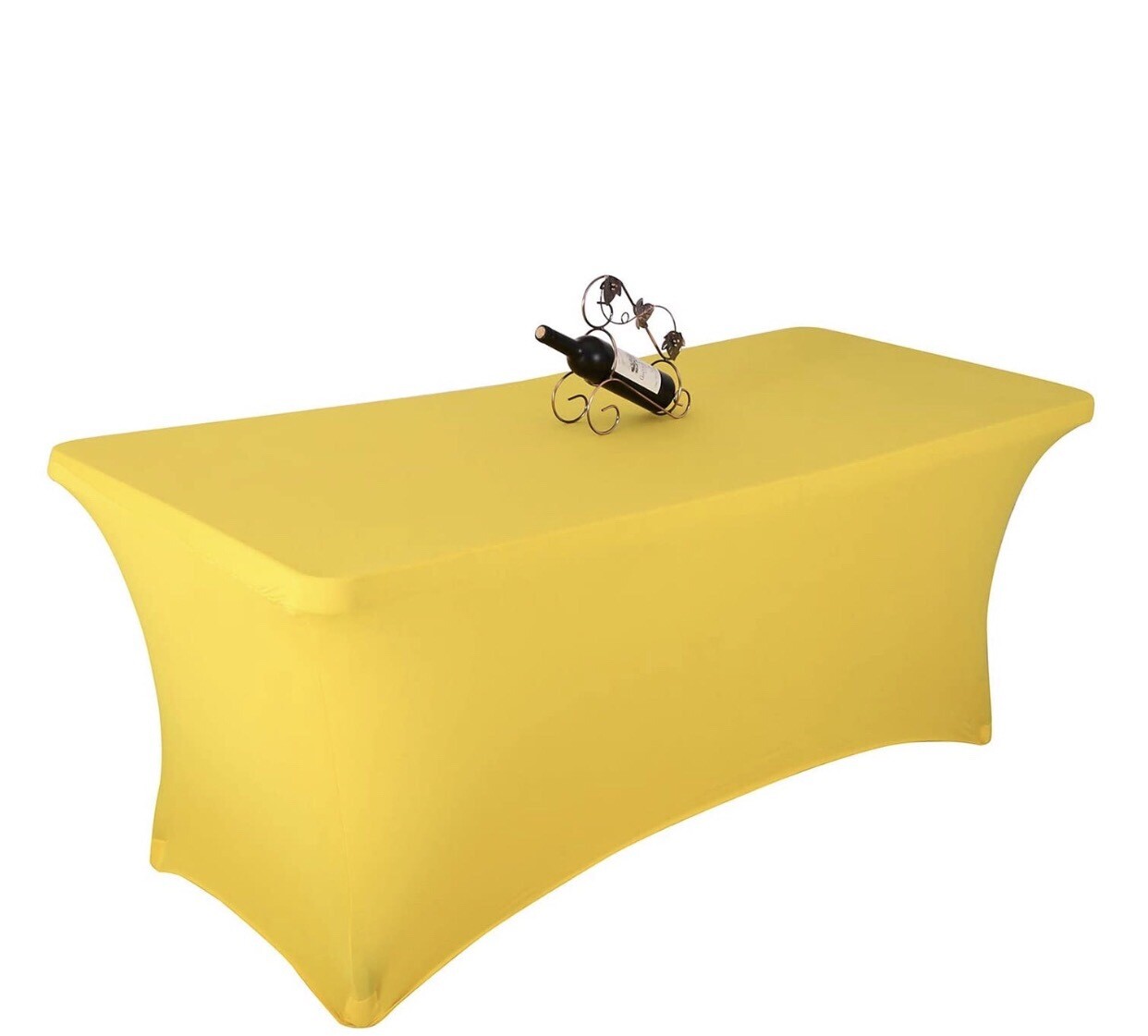 Yellow 8ft Spandex Table Cover