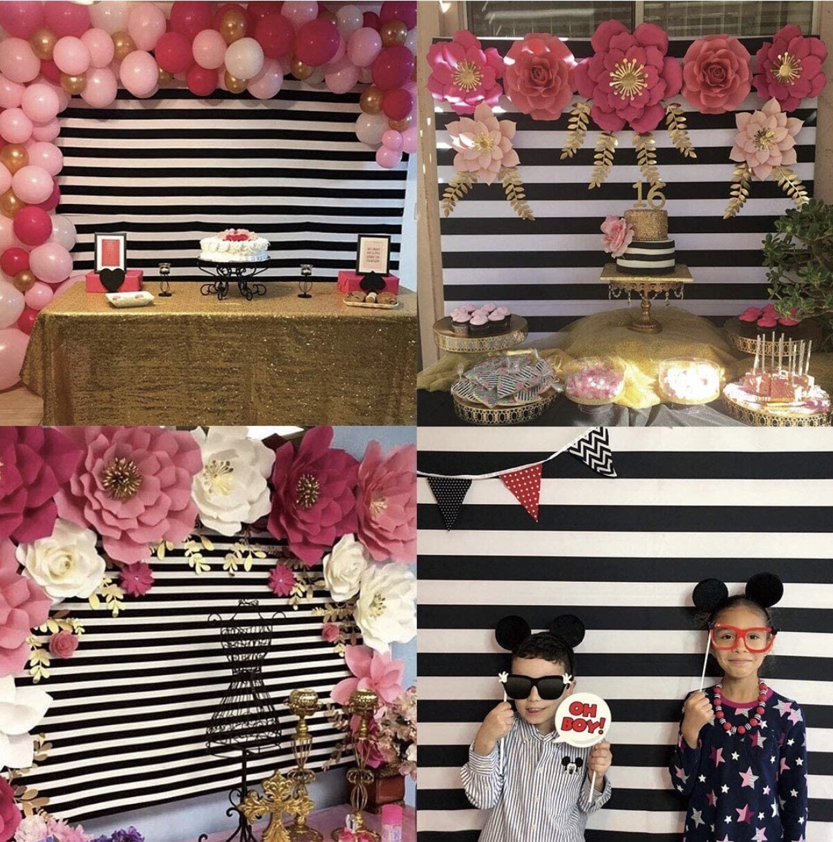 Black and White Stripped Backdrop