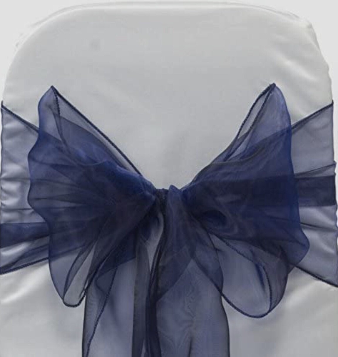Navy Blue Organza Sash