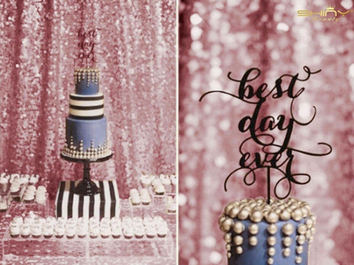 Pink Gold Sequin Backdrop Panel 4ft W X 6 Ft H