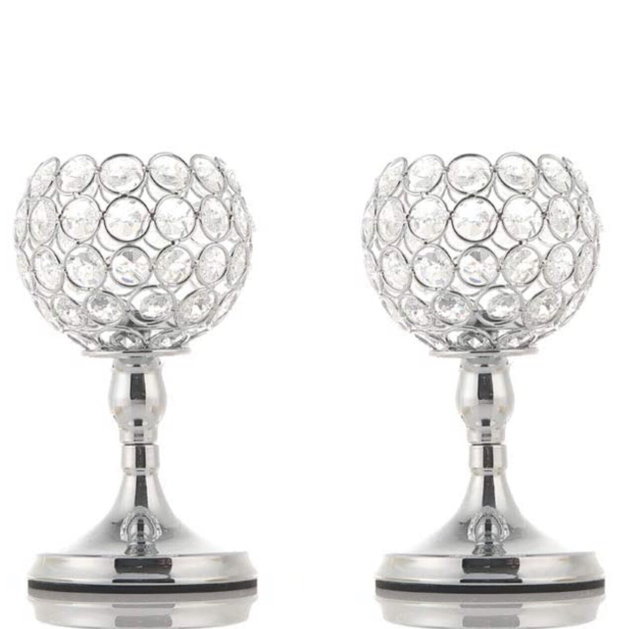 8” Silver Crystal Holder
