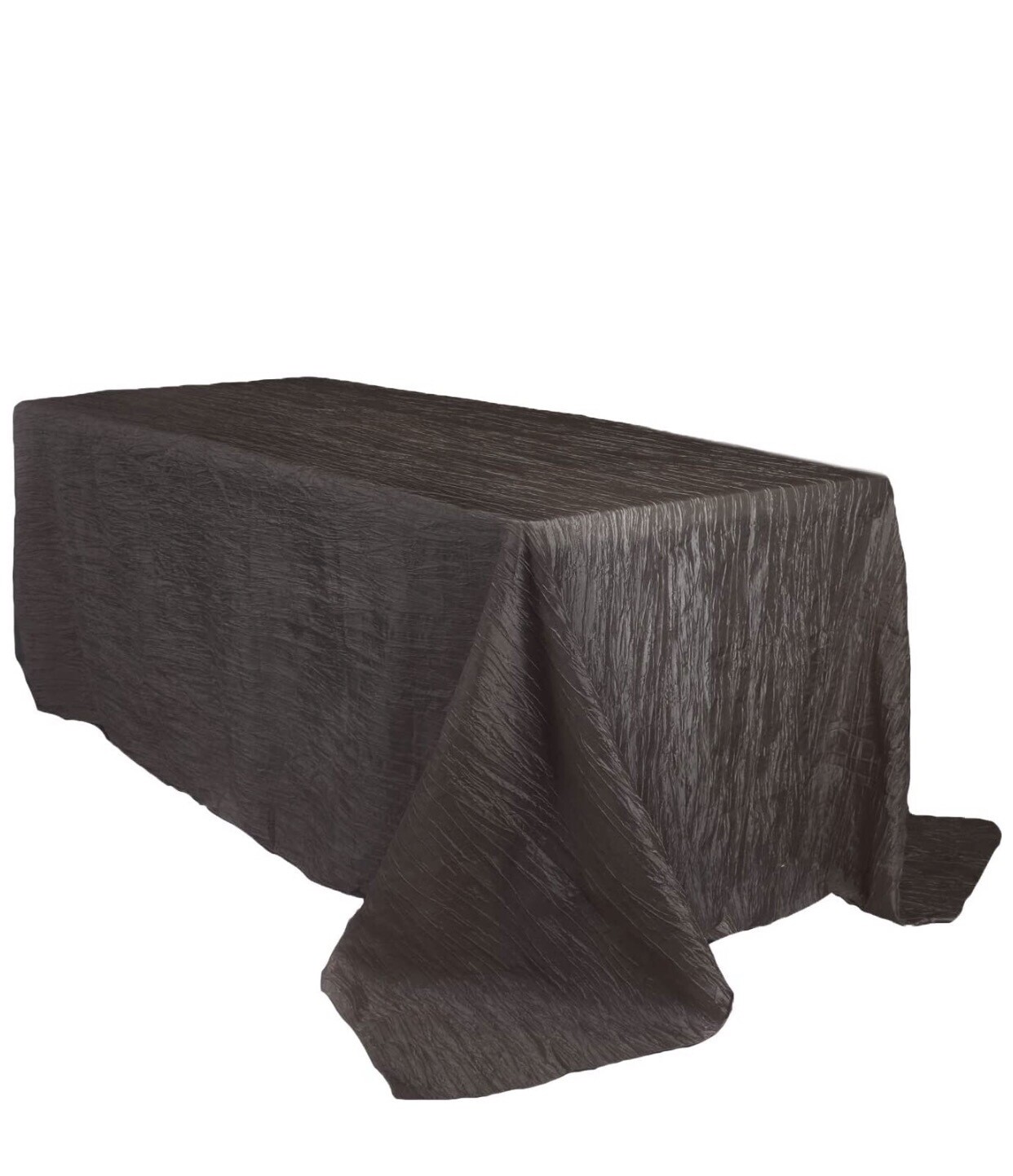 Black Crinkle Taffeta Tablecloth 90x132