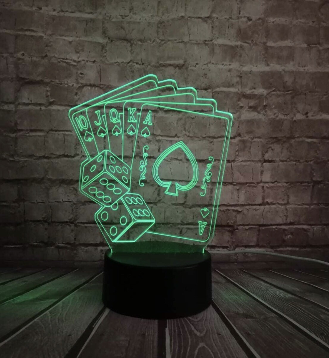 LED Casino Cards And Dice Light