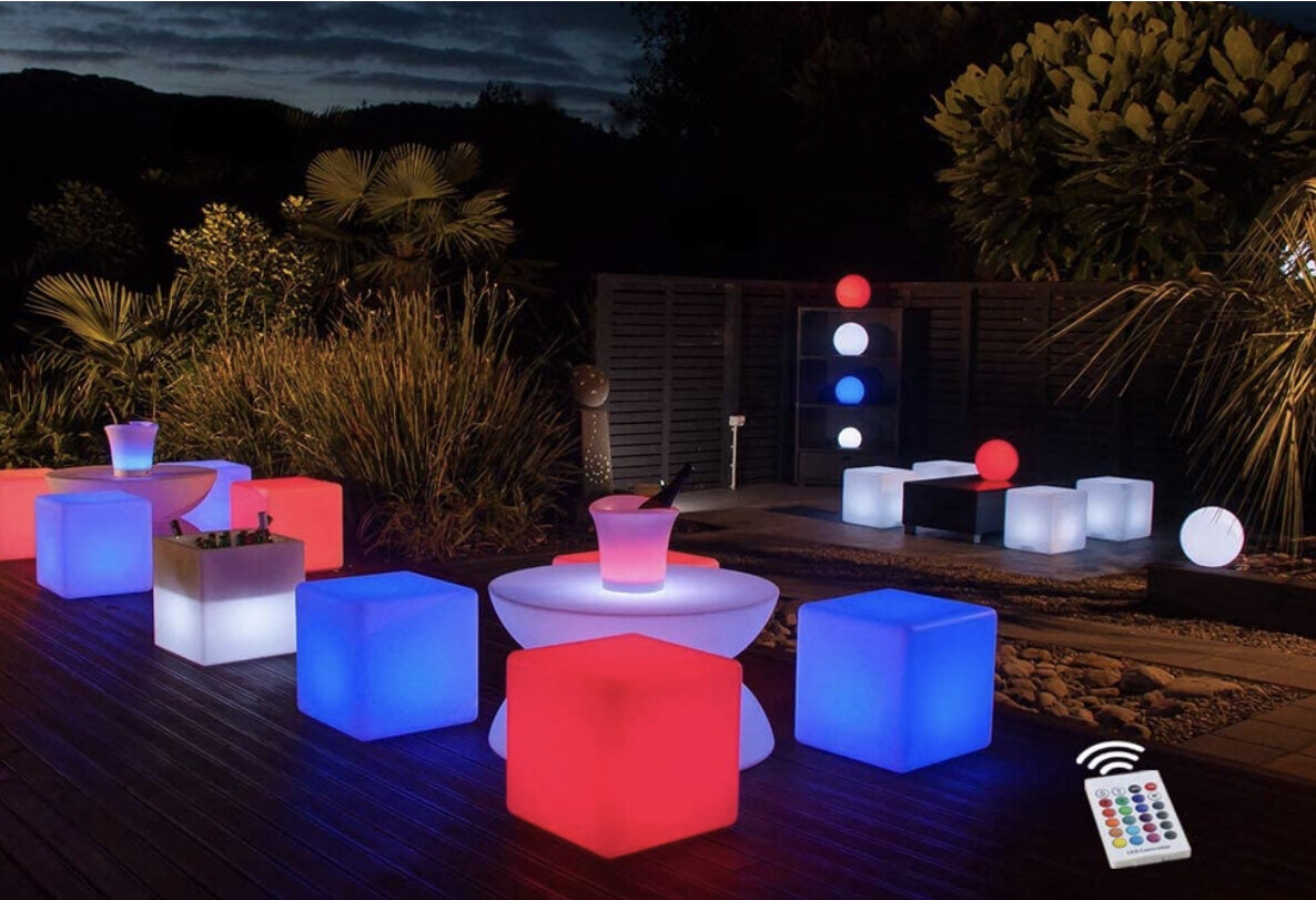 LED Color Changing Cube Seat 16”