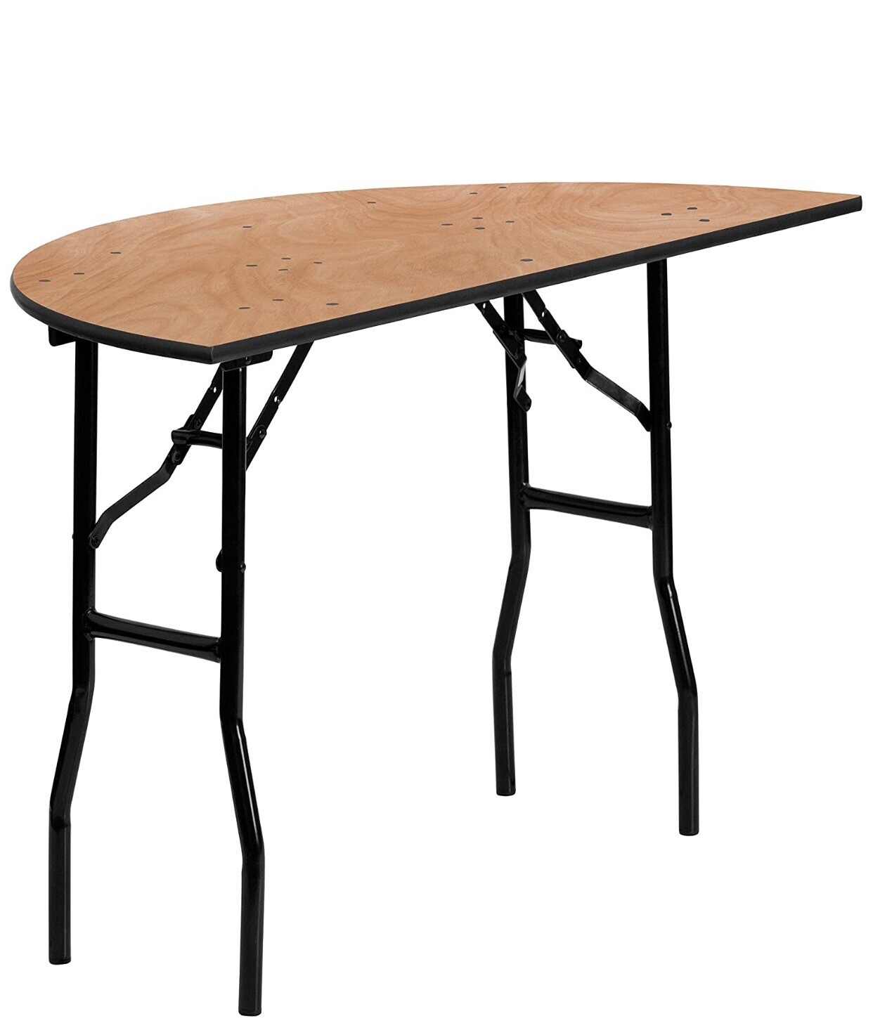 Wood Half Moon Folding Table 48”