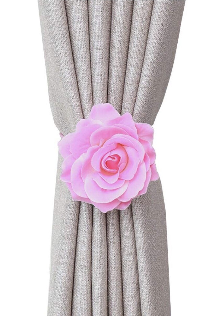 Rose Pink Magnetic Curtain Tie Back (set Of Two)