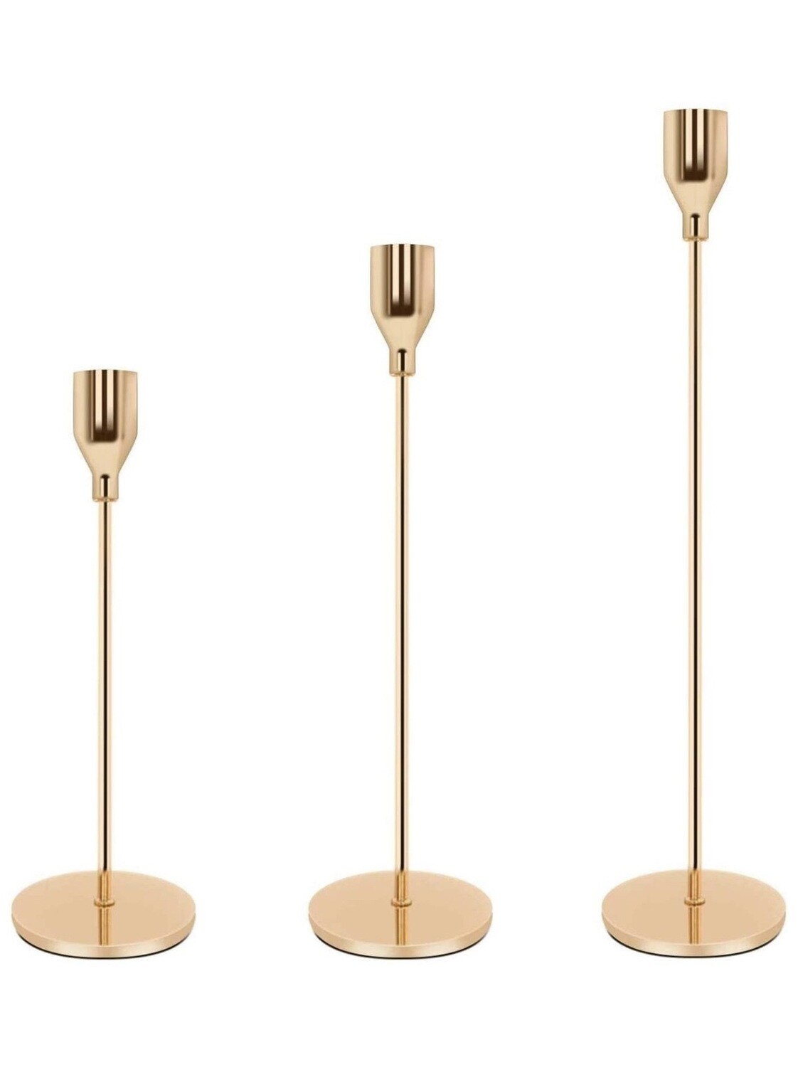 Elegant Gold Candle Holder (set Of 3)
