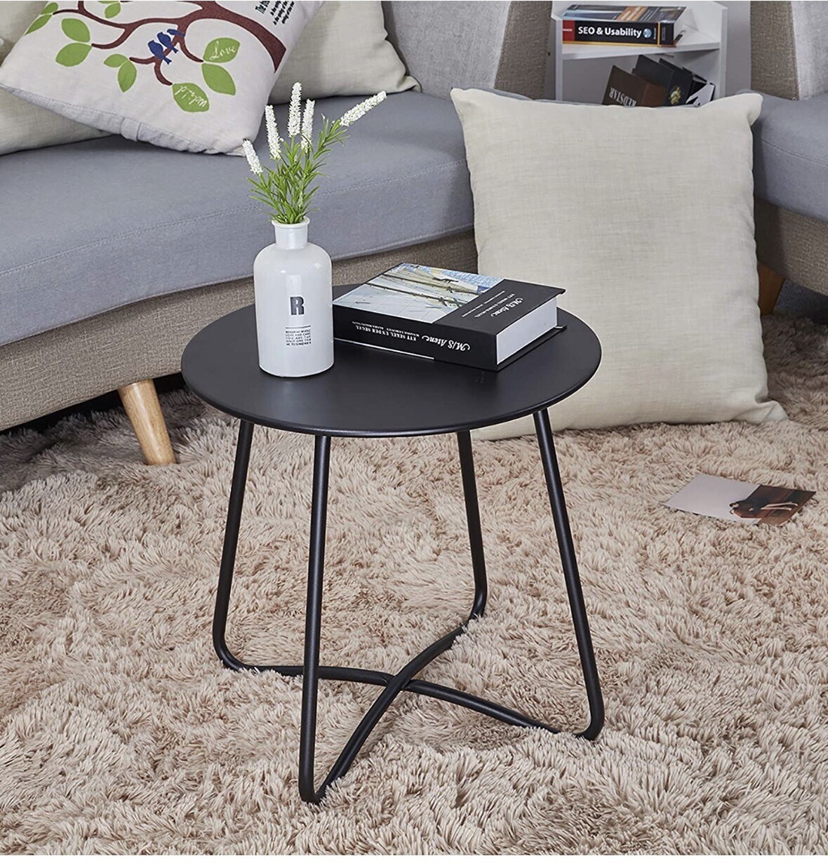 Black Small End Table