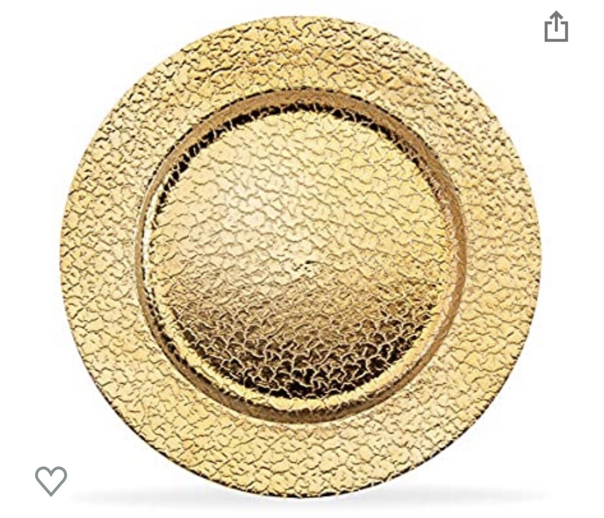 13” Cracked Gold Charger Plate