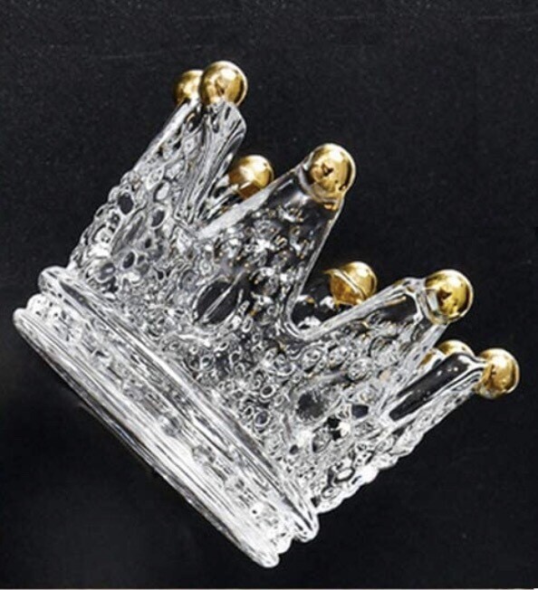 Crown Glass Tea light Candle Holder