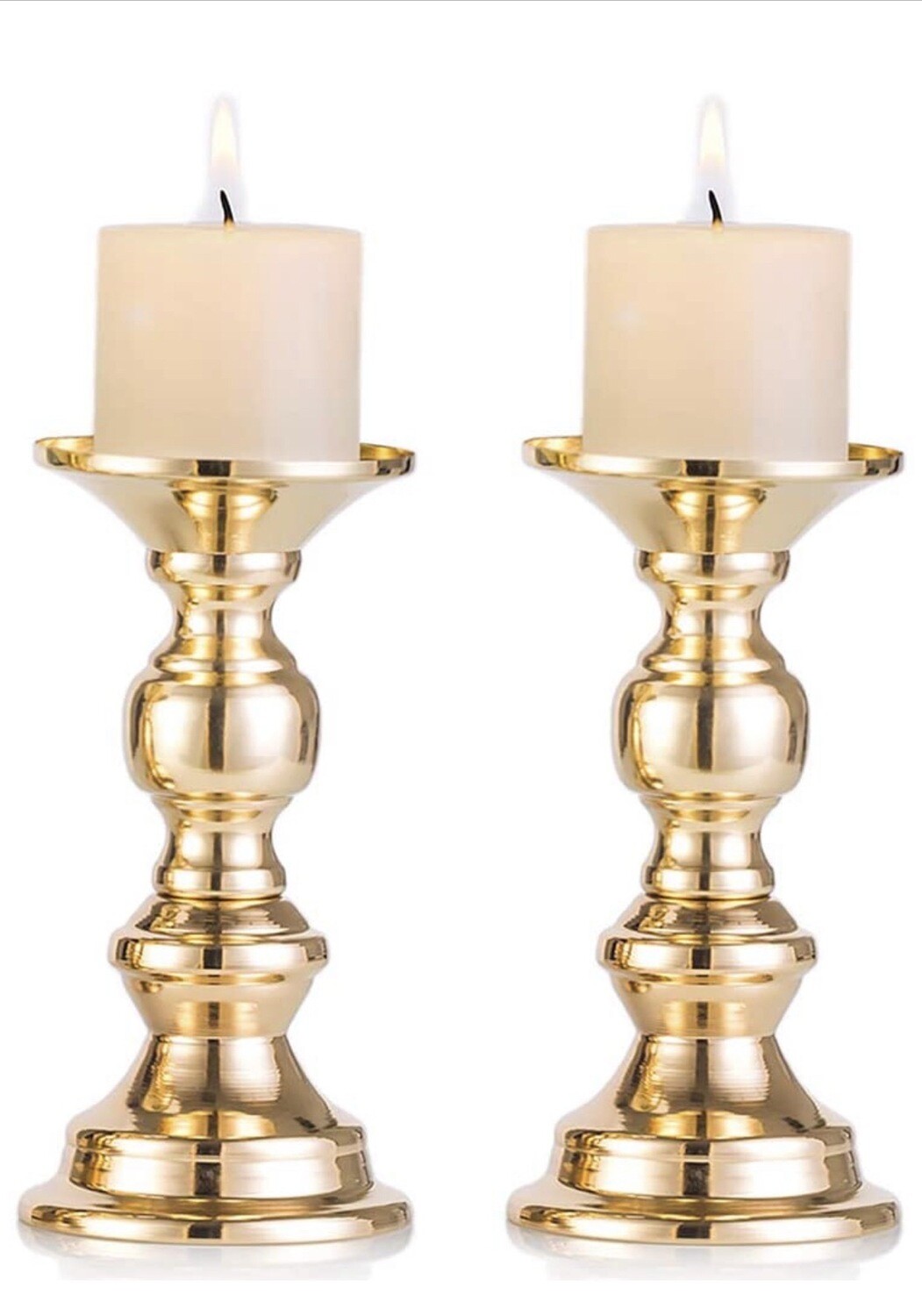 2 Gold Candle Holders