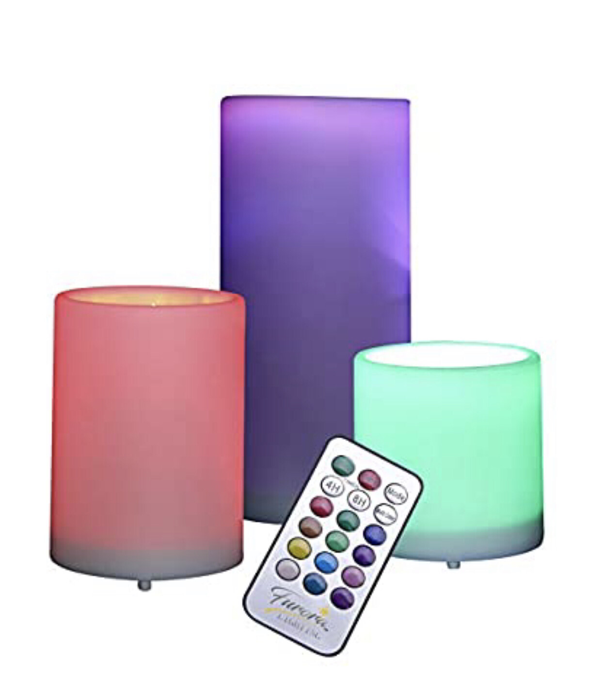 Multicolor Led Pillar Candles