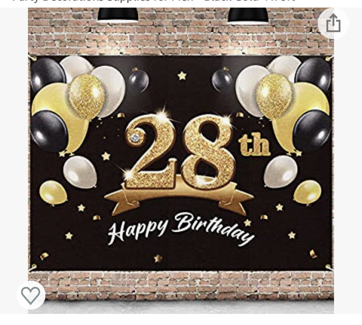 Happy 28th Birthday Banner/ Backdrop
