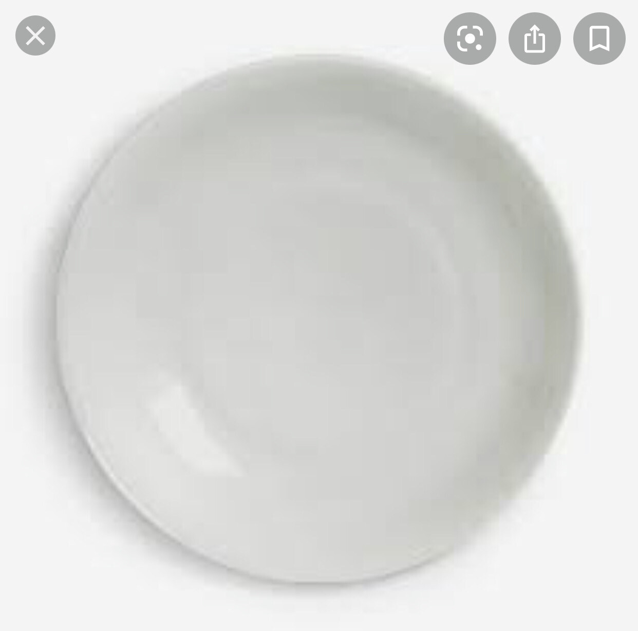 White Corelle Dinner Plate
