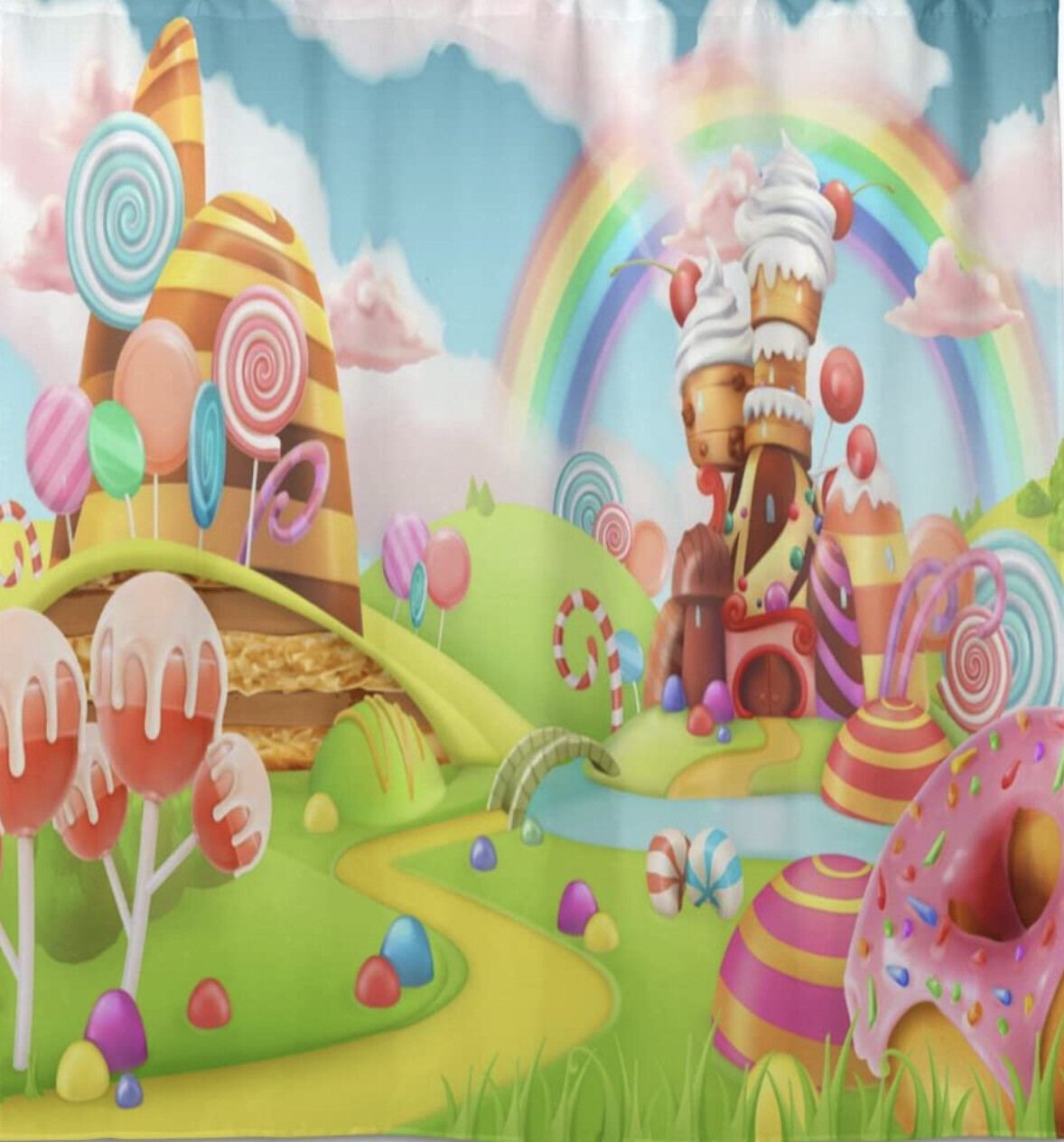 Candy land Fabric Curtain