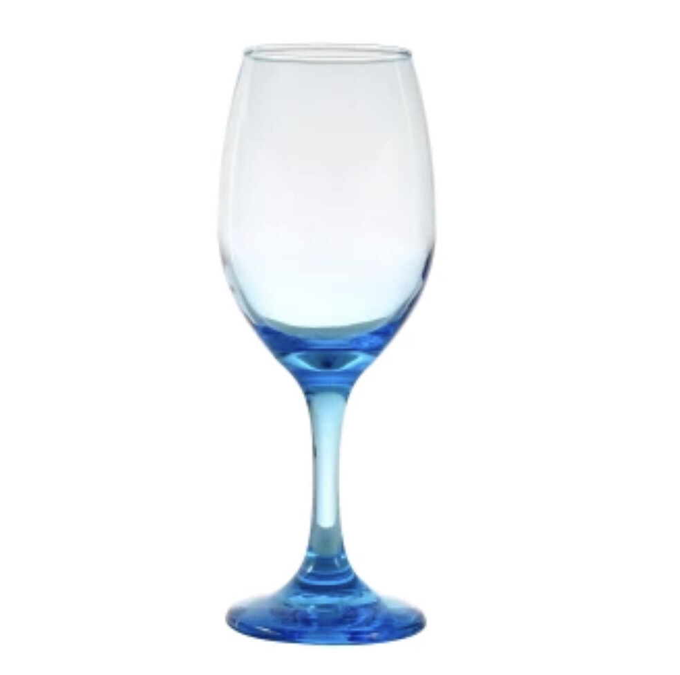 Sky Blue Wine Glasses, 13 oz.