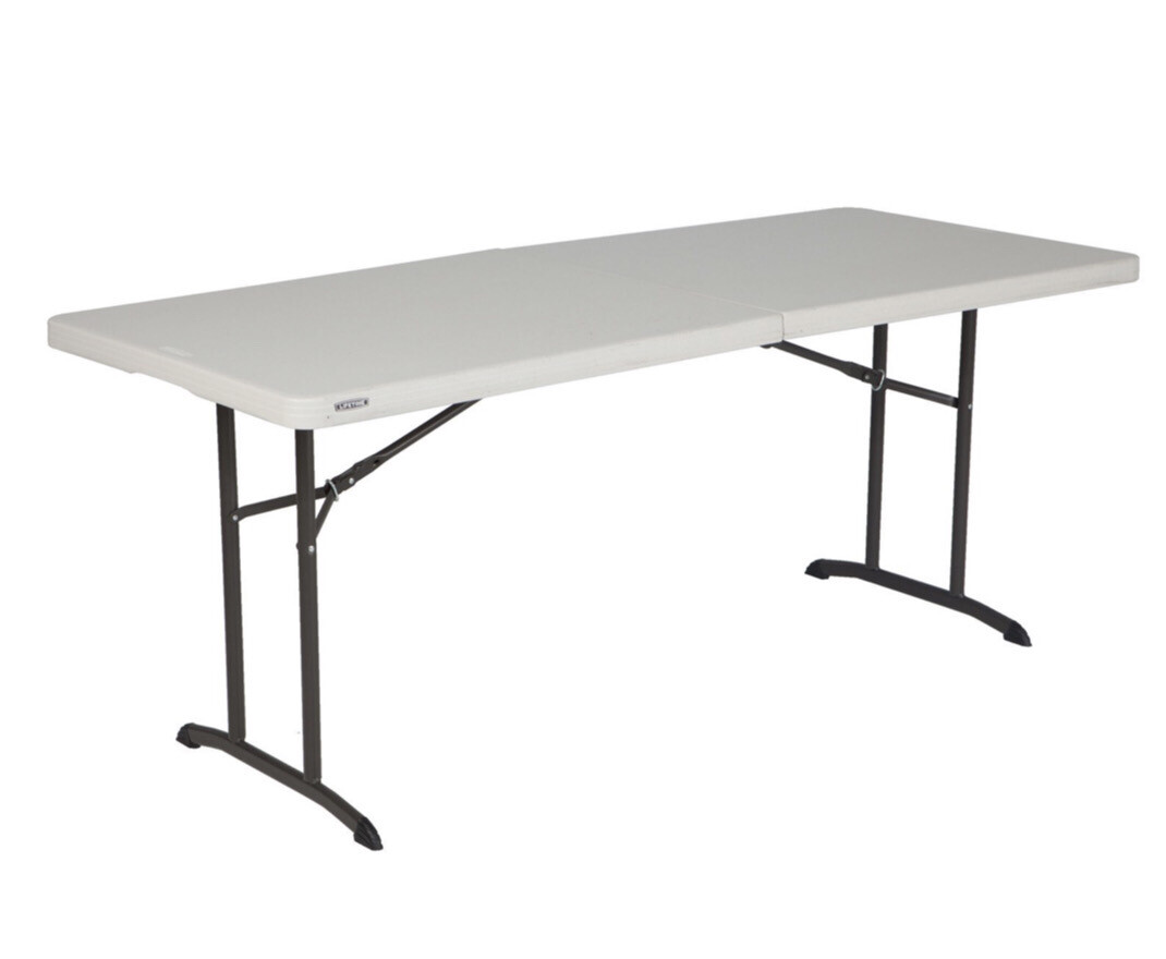 White 6 foot Folding Table