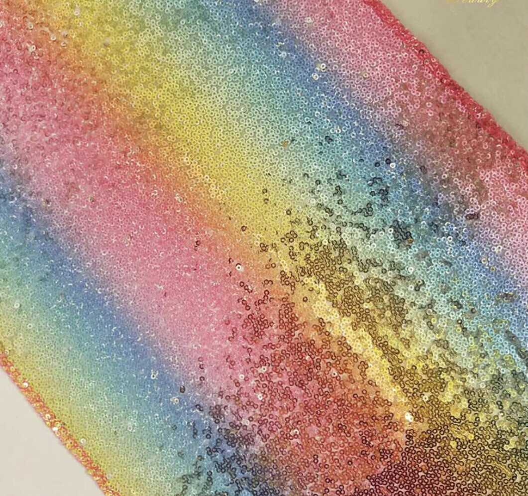 Rainbow sequin runner