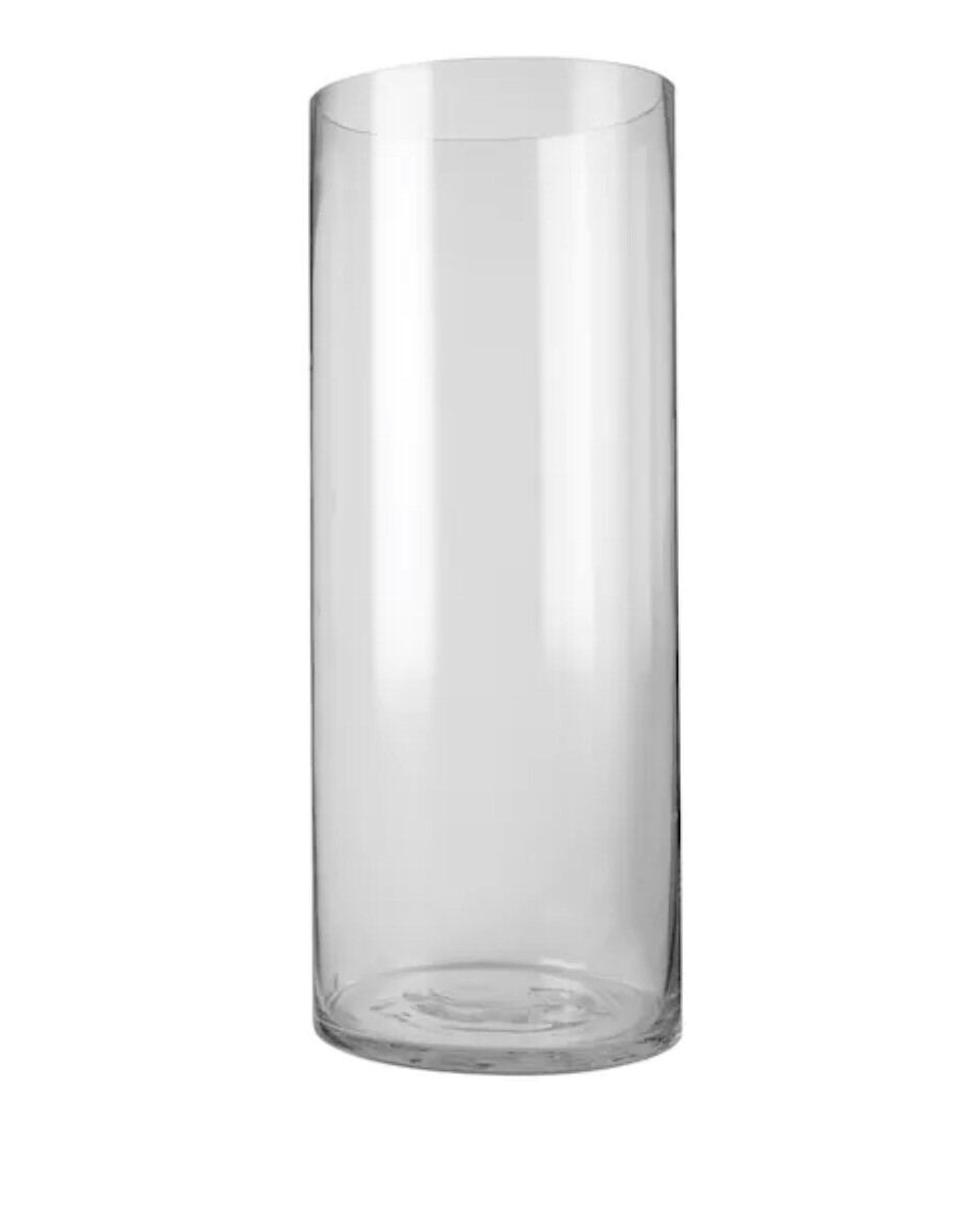 Ashland Large Cylinder Glass Vase, 18"