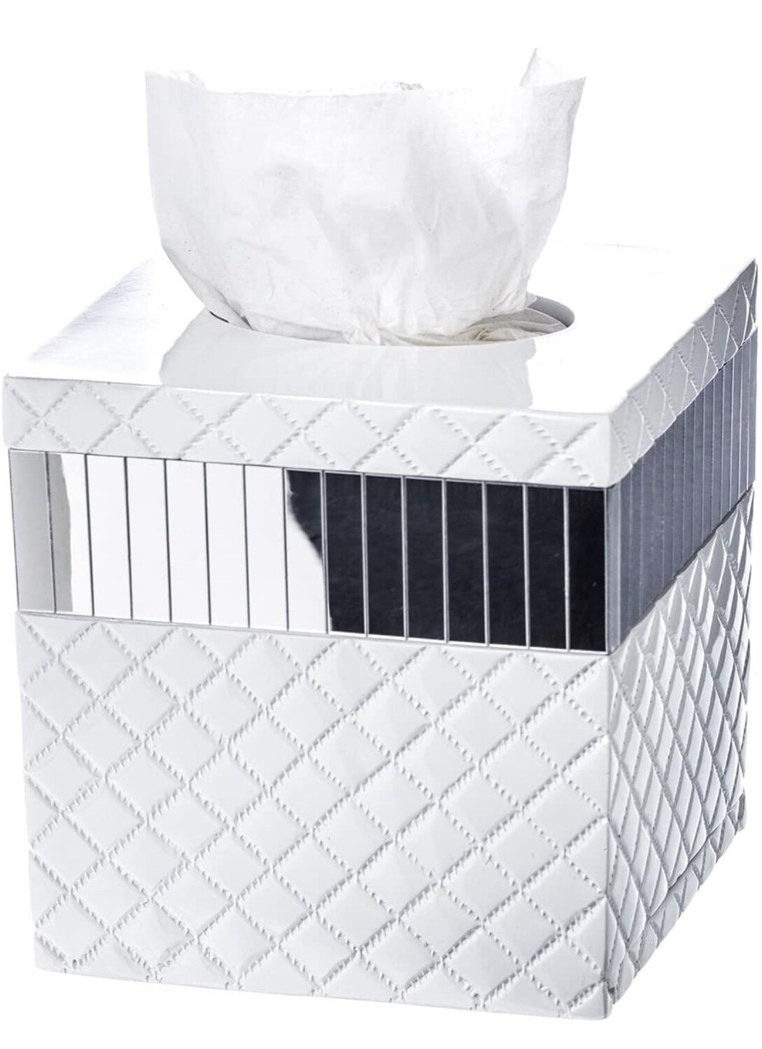Creative Scents Quilted Mirror Tissue Box Cover