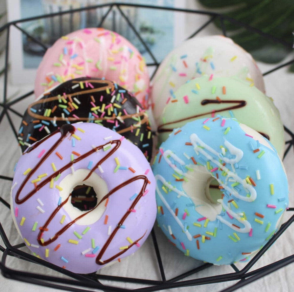 Big Cream Doughnut Simulation Food Artificial Fake